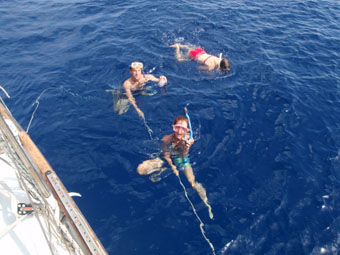 13,500 ft of water below us
