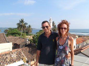 Us on a rooftop in Galle Fort