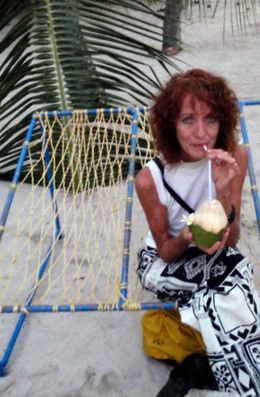 Jean and her coconut