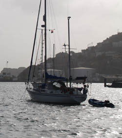 Fuel dock in the background