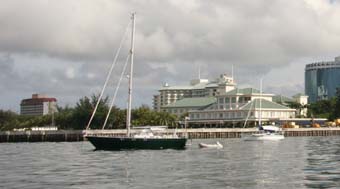 The Waterside Motel and unfinished marina