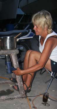 Needs must - a hot air gun beats a stove