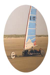 Landyachting on Pendine Sands, Pembrokeshire - apparant wind adrenaline sailing